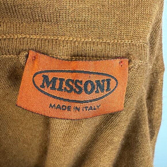 Missoni Italy Cashmere Silk Open Cowl Neck Sweater Lightweight Luxury S - Picture 12 of 14